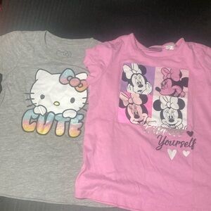 Hello kitty and Minnie Mouse shirt